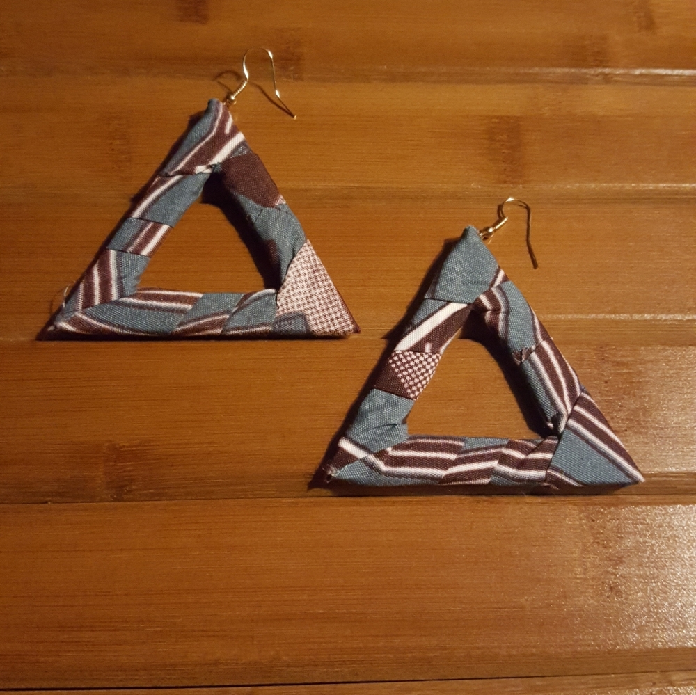 CULTURALpower KINTEkloth Doorknocker Earrings